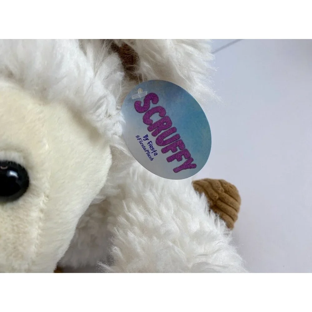 Fiesta Scruffy White Lamb Sheep Plush 9” Stuffed Animal Toy W/ Tag - Picture 2 of 6